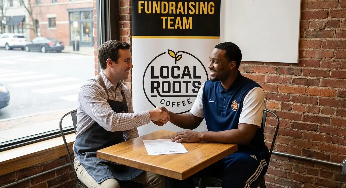 Local business sponsoring youth basketball team fundraiser